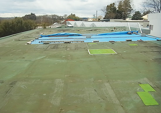 屋根防水改修工事前
